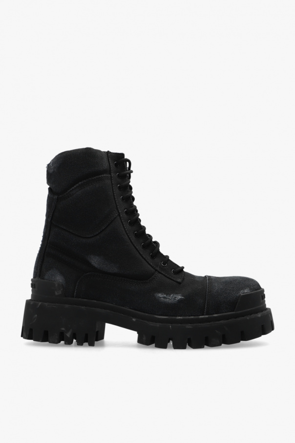 SchaferandweinerShops KR - Black 'Strike' combat boots Balenciaga - STEVE  MADDEN Boots chelsea offwhite